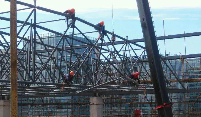 阜阳论网架装配施工中搭设脚手架应当留神的事故